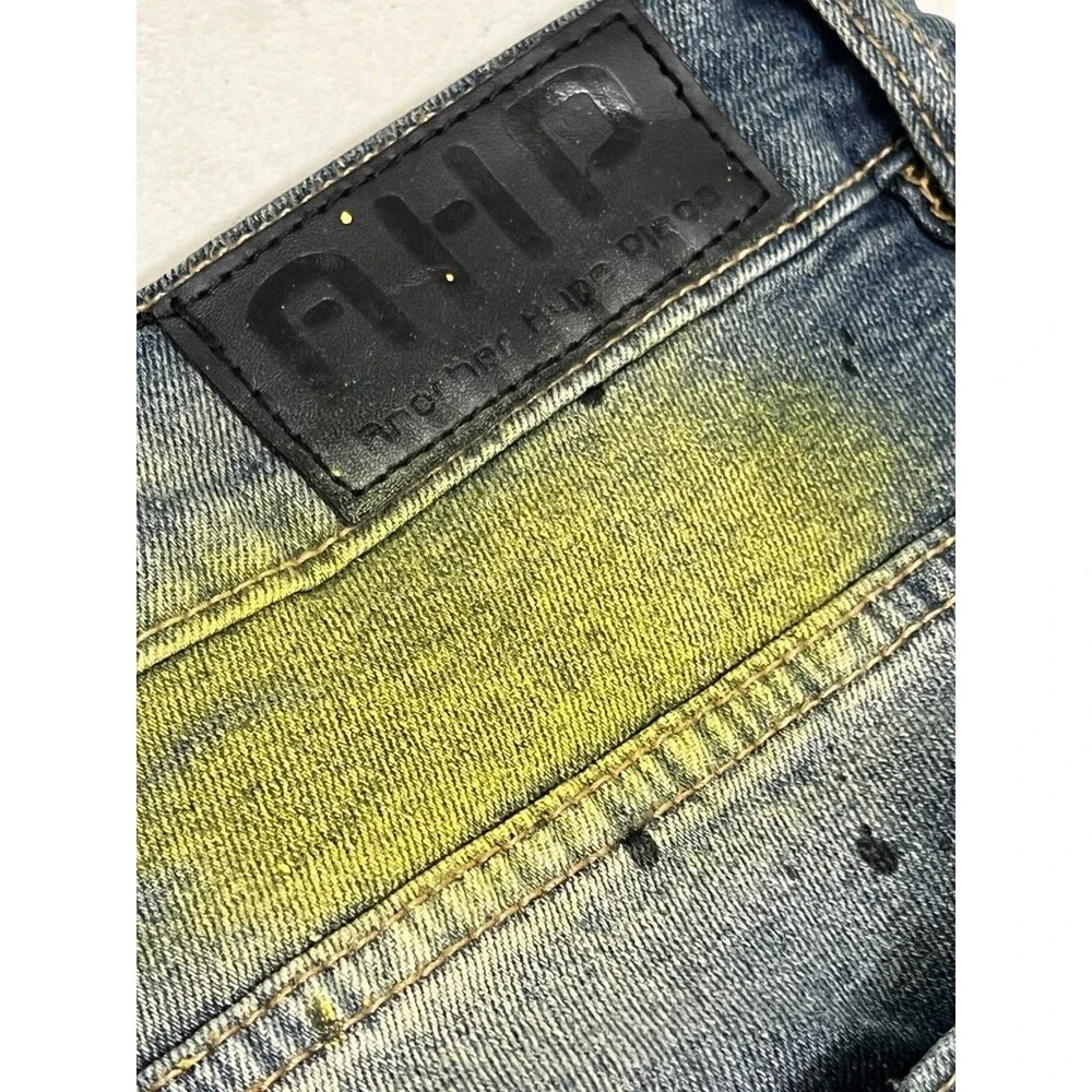 AHP Another Hype Piece Distressed Paint Splatter Jeans Men's 46x33 Streetwear